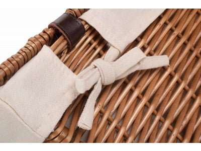 "Basket, 20" DOUBLE STEAMED HAMPER with WHITE LINING"