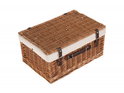 "Basket, 20" DOUBLE STEAMED HAMPER with WHITE LINING"