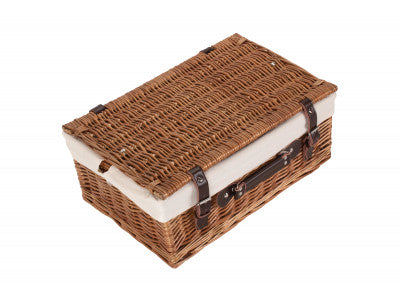 "Basket, 18" DOUBLE STEAMED HAMPER with WHITE LINING"