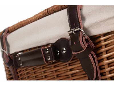 "Basket, 18" DOUBLE STEAMED HAMPER with WHITE LINING"