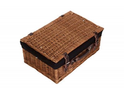 "Basket, 18" DOUBLE STEAMED HAMPER with BLACK LINING"