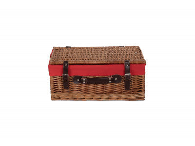 "Basket, 18" DOUBLE STEAMED HAMPER with RED LINING"