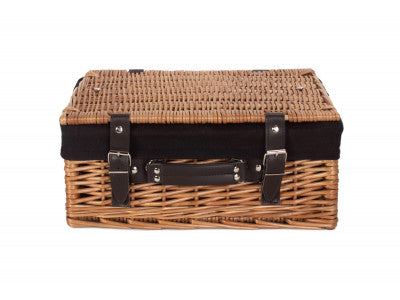 "Basket, 14" DOUBLE STEAMED HAMPER with BLACK LINING"