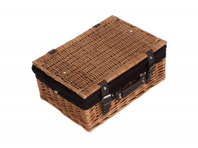 "Basket, 14" DOUBLE STEAMED HAMPER with BLACK LINING"