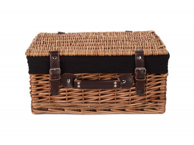 "Basket, 16" DOUBLE STEAMED HAMPER with BLACK LINING"