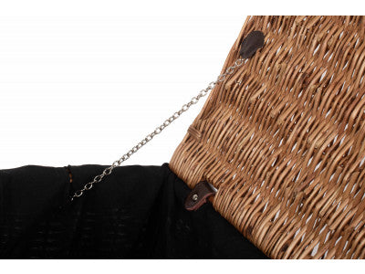 "Basket, 16" DOUBLE STEAMED HAMPER with BLACK LINING"