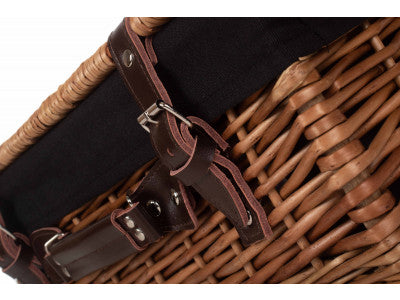 "Basket, 16" DOUBLE STEAMED HAMPER with BLACK LINING"