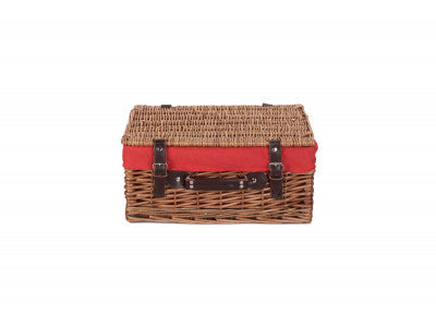 "Basket, 16" DOUBLE STEAMED HAMPER with RED LINING"