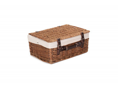 "Basket, 16" DOUBLE STEAMED HAMPER with WHITE LINING"