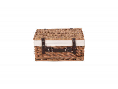 "Basket, 16" DOUBLE STEAMED HAMPER with WHITE LINING"