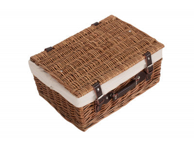 "Basket, 16" DOUBLE STEAMED HAMPER with WHITE LINING"
