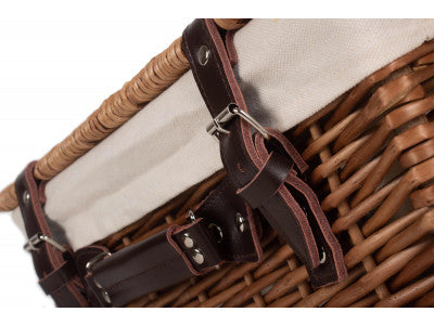 "Basket, 16" DOUBLE STEAMED HAMPER with WHITE LINING"