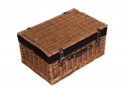"Basket, 20" DOUBLE STEAMED HAMPER with BLACK LINING"