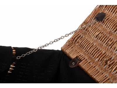 "Basket, 20" DOUBLE STEAMED HAMPER with BLACK LINING"