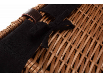 "Basket, 20" DOUBLE STEAMED HAMPER with BLACK LINING"