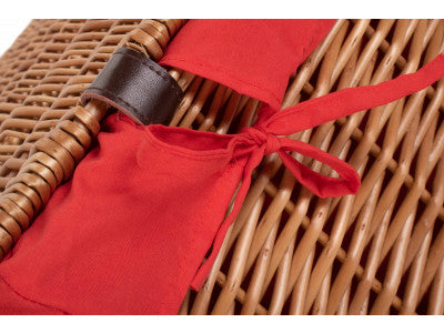 "Basket, 20" DOUBLE STEAMED HAMPER with RED LINING"