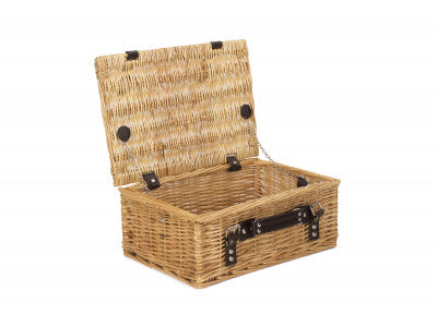 "Basket, 14" WICKER HAMPER"