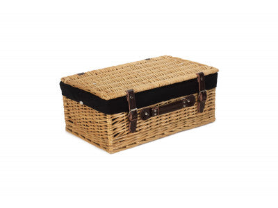 "Basket, 18" BUFF HAMPER with BLACK LINING"