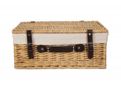 "Basket, 18" BUFF HAMPER with WHITE LINING"