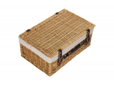 "Basket, 18" BUFF HAMPER with WHITE LINING"