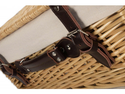 "Basket, 18" BUFF HAMPER with WHITE LINING"
