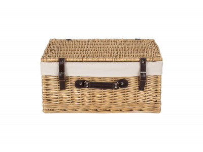 "Basket, 20" BUFF HAMPER with WHITE LINING"