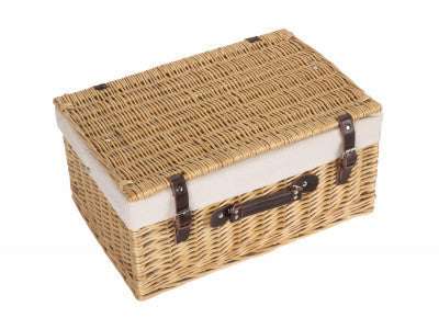 "Basket, 20" BUFF HAMPER with WHITE LINING"
