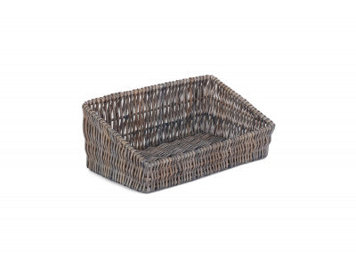 Basket, ANTIQUE WASH VERTICAL WEAVE DISPLAY BASKET