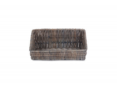 Basket, ANTIQUE WASH VERTICAL WEAVE DISPLAY BASKET