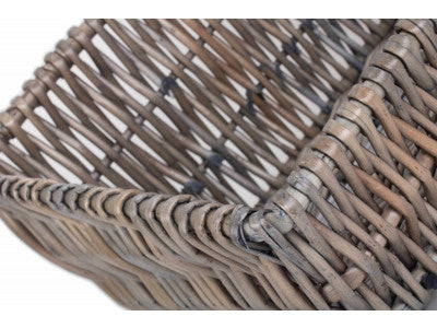 Basket, ANTIQUE WASH VERTICAL WEAVE DISPLAY BASKET