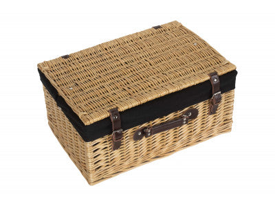 "Basket, 20" BUFF HAMPER with BLACK LINING"
