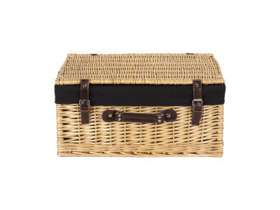 "Basket, 20" BUFF HAMPER with BLACK LINING"