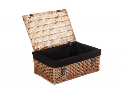"Basket, 18" PACKAGING HAMPER with BLACK LINING"