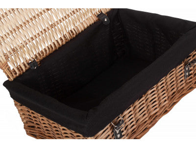 "Basket, 18" PACKAGING HAMPER with BLACK LINING"