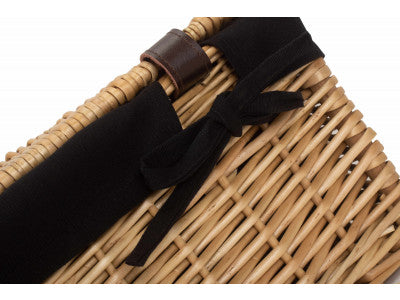 "Basket, 16" BUFF HAMPER with BLACK LINING"