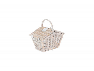 Basket, SMALL WHITE ELEGANT HAMPER