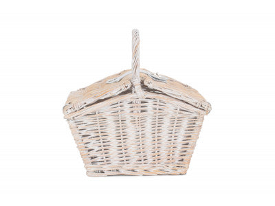Basket, SMALL WHITE ELEGANT HAMPER
