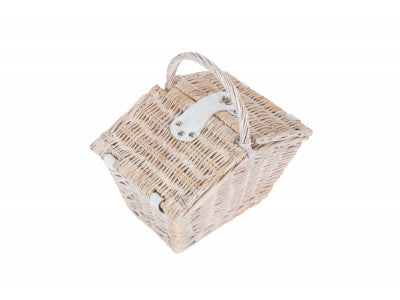 Basket, SMALL WHITE ELEGANT HAMPER