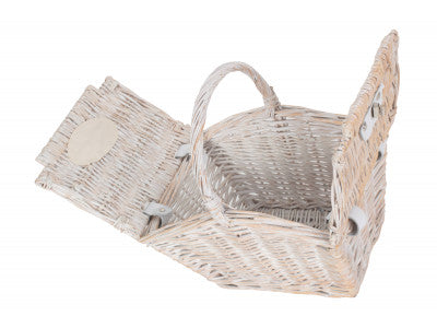 Basket, SMALL WHITE ELEGANT HAMPER
