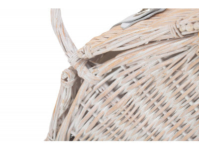 Basket, SMALL WHITE ELEGANT HAMPER
