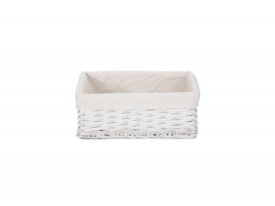 Basket, LARGE WHITE CHIPWOOD STORAGE BASKET