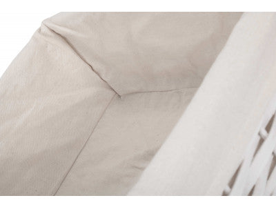 Basket, LARGE WHITE CHIPWOOD STORAGE BASKET