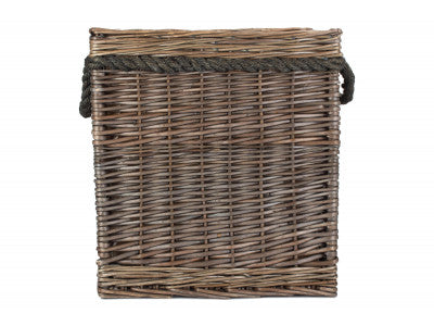 Basket, SQUARE ROPE HANDLED STORAGE BASKET