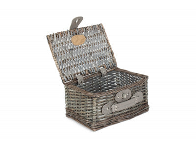Basket, SMALL ANTIQUE WASH SPLIT WILLOW CHEST HAMPER
