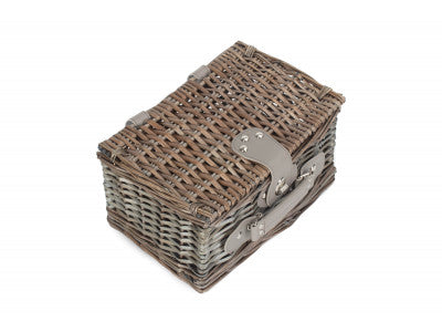 Basket, SMALL ANTIQUE WASH SPLIT WILLOW CHEST HAMPER