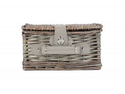 Basket, SMALL ANTIQUE WASH SPLIT WILLOW CHEST HAMPER