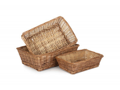 Basket, TAPERED SPLIT WILLOW TRAY SET 3 