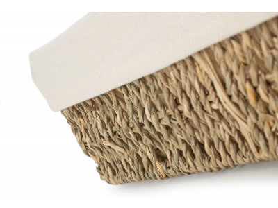 Basket, LARGE LINED RECTANGULAR SEAGRASS TRAY