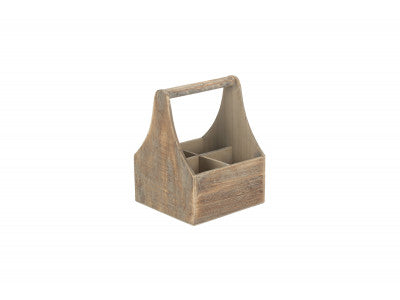 Basket, OAK EFFECT 4 BOTTLE CARRIER