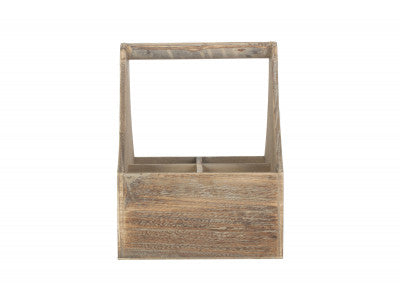 Basket, OAK EFFECT 4 BOTTLE CARRIER